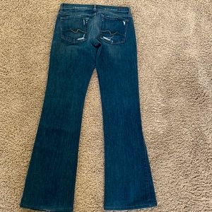 7 for all mankind boot cut distressed jeans